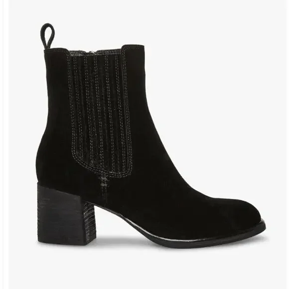 Blondo Sonali Waterproof Suede Ankle Mid Boots | Womens 7, Black NEW - Picture 5 of 6